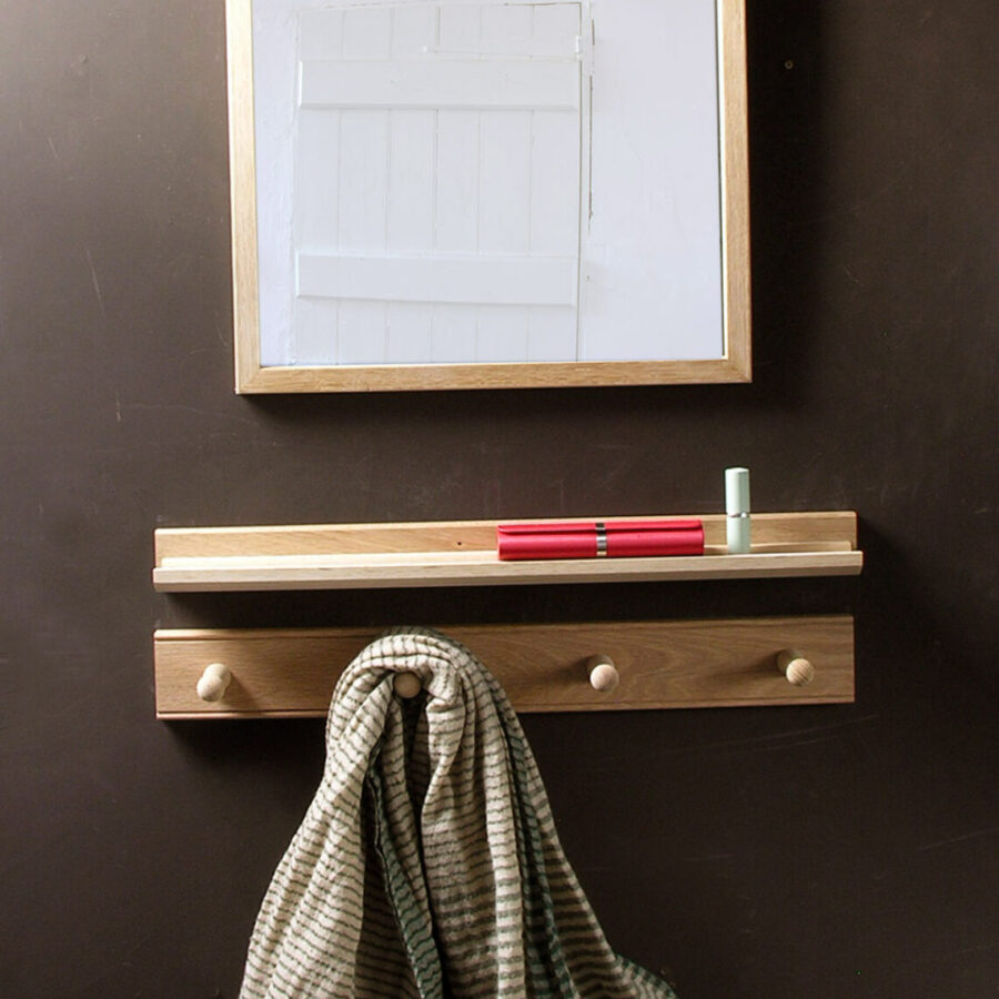 Large Oak Framed Mirror - Image 2