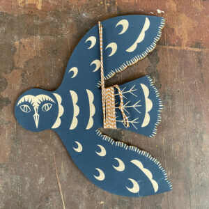Hanging Wooden Owl Decorations - Midnight Blue - Image 3