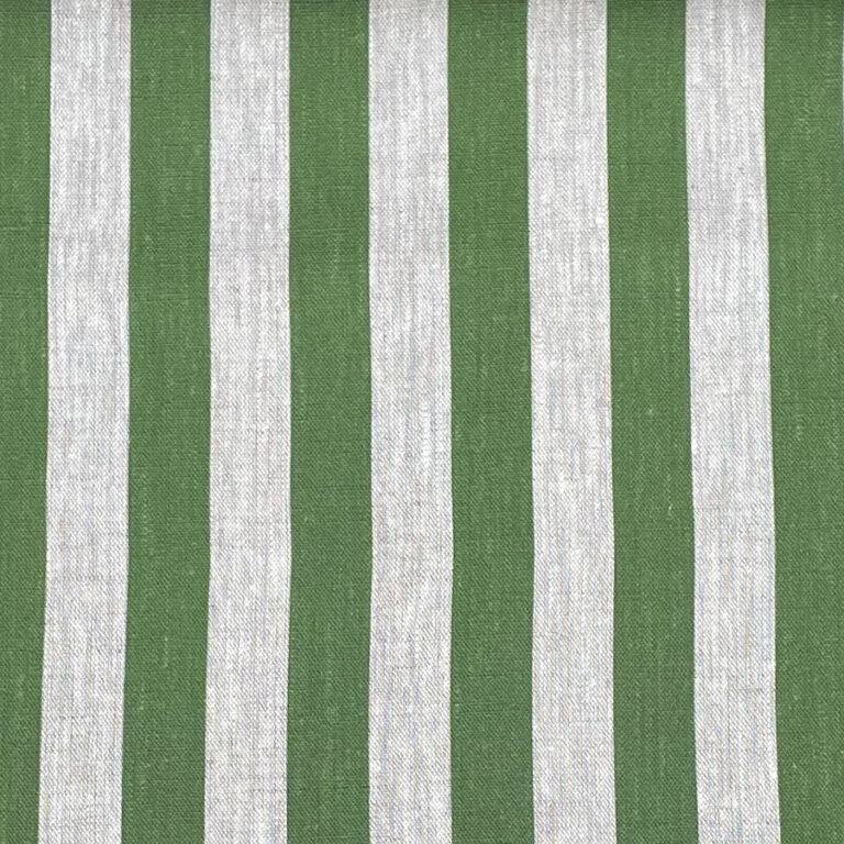 Beta Linen Stripe - Leaf Green - Image 2