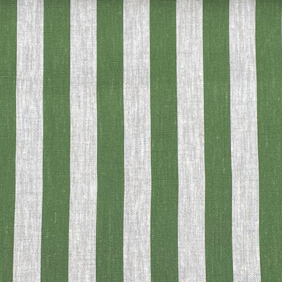 Beta Linen Stripe - Leaf Green - Image 2