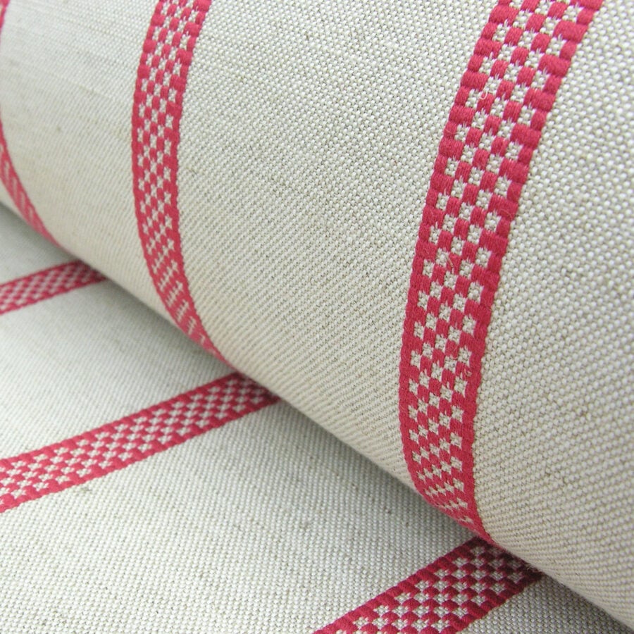 Hopsack Stripe - Peony