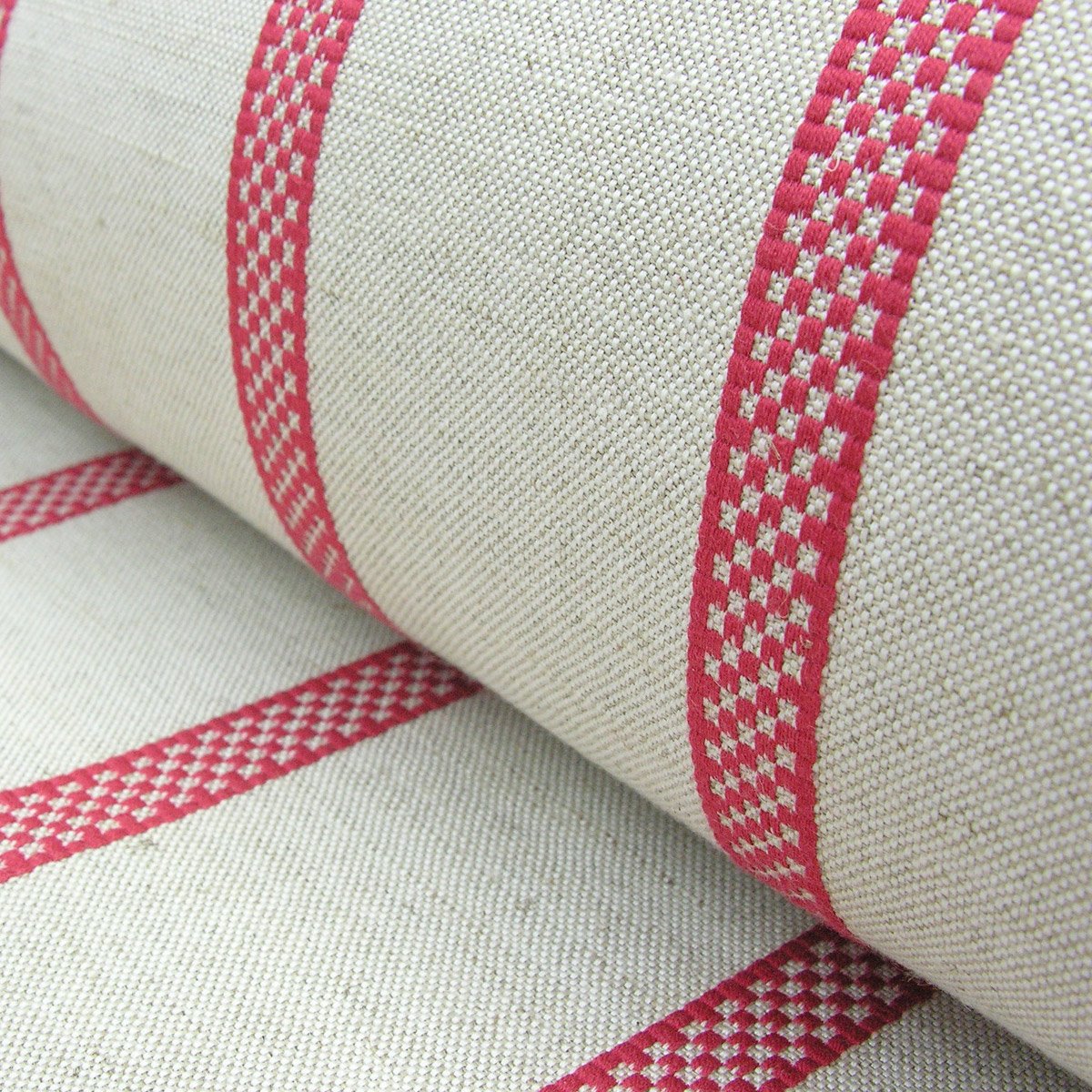 Hopsack Stripe - Peony - Image 1