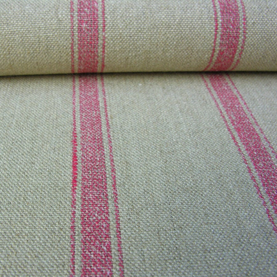 Angus Linen Stripe Nordic - Peony - Image 3