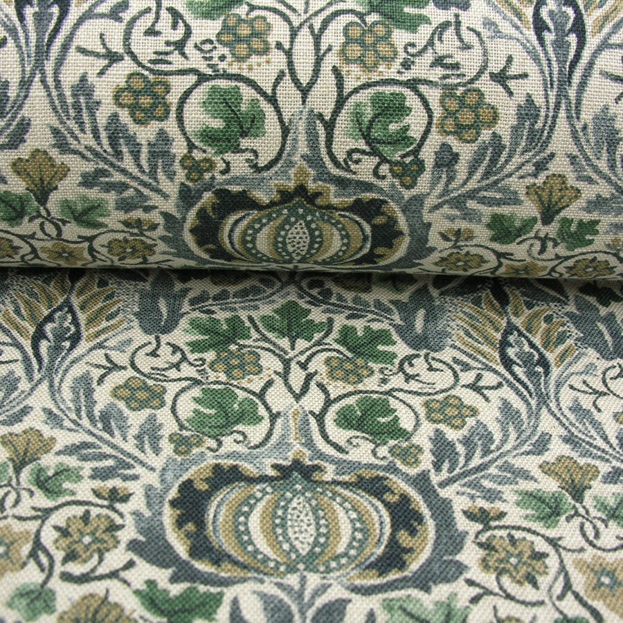 William Morris Little Chintz - Slate Blue and Fennel - Image 2