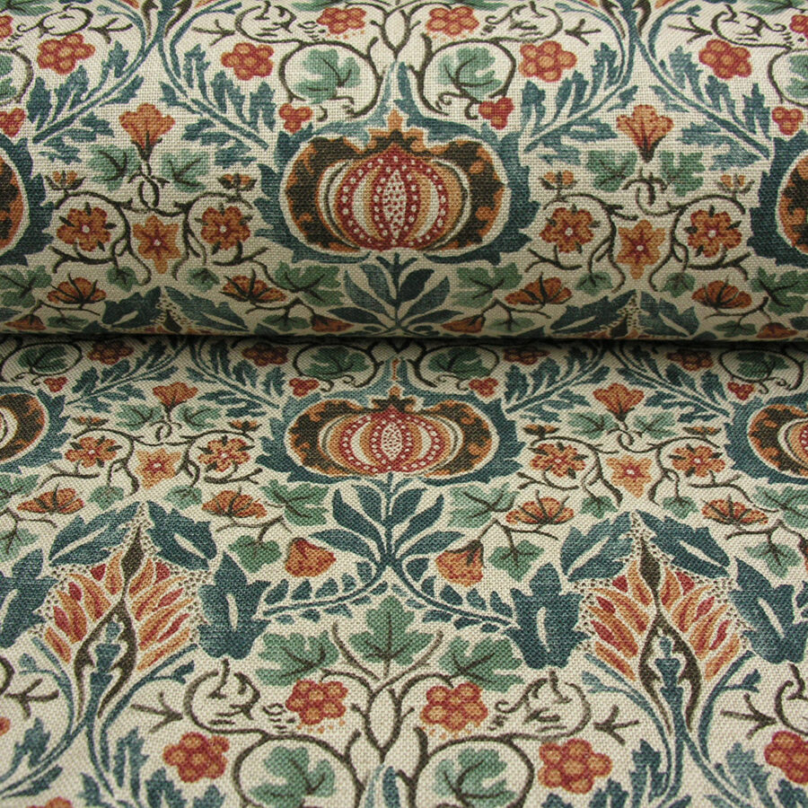 William Morris Little Chintz - Teal and Saffron - Image 3