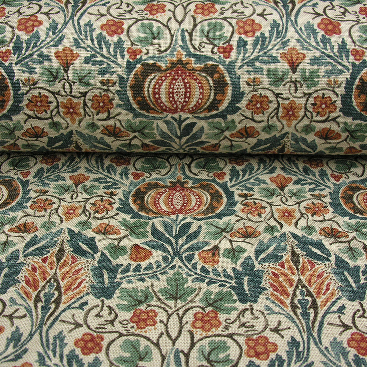 William Morris Little Chintz - Teal and Saffron - Image 3