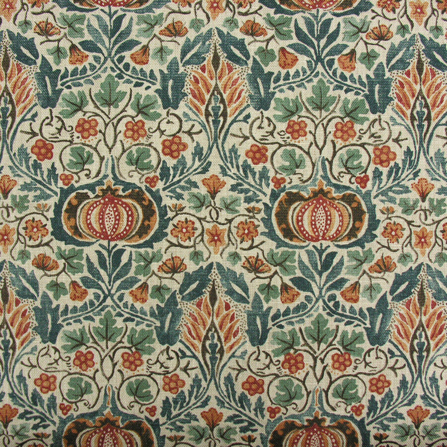 William Morris Little Chintz - Teal and Saffron - Image 2