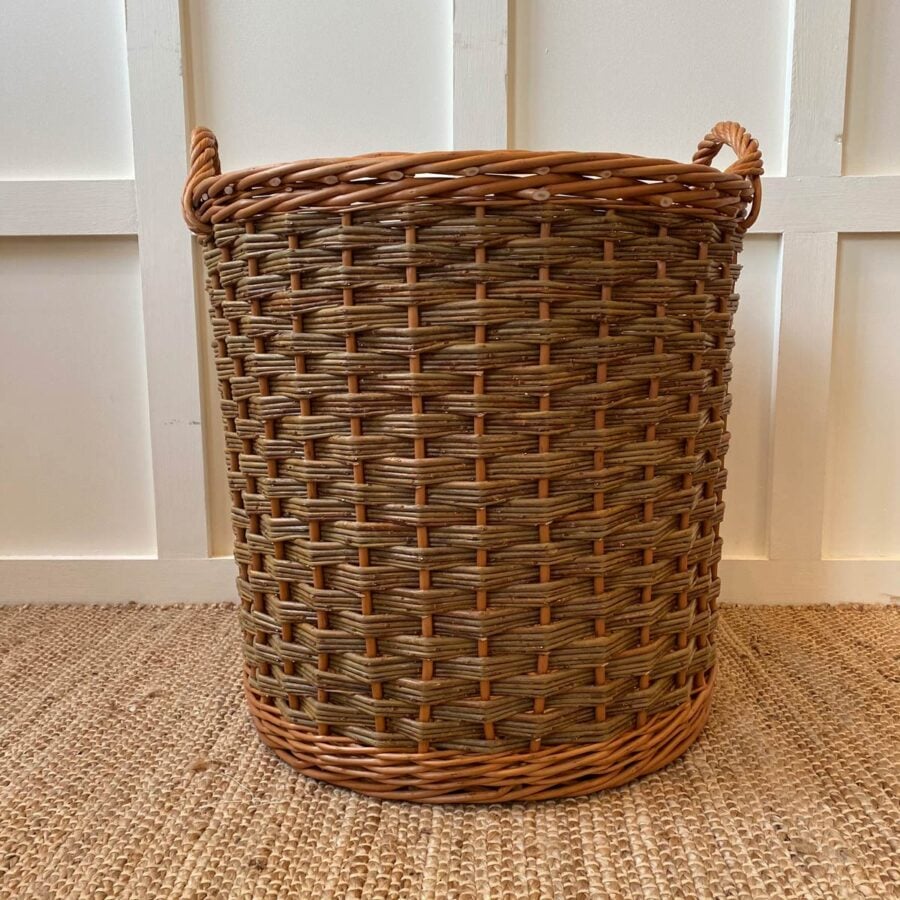 Two Tone Willow Log Basket - Image 4