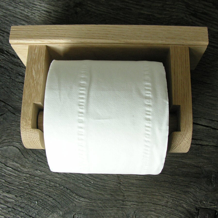 Oak Loo Roll Holder