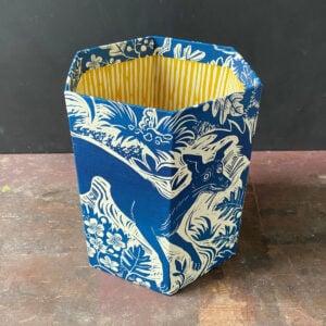 Mark Hearld Blue Whippet Waste Paper Bin - Image 1