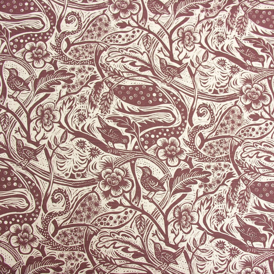 Mark Hearld Wren - Burgundy - Image 3