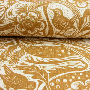 Mark Hearld Wren - Ochre Heavyweight Linen - Image 4