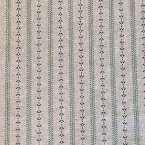 Maya Stripe Natural - Seagreen and Indigo - Image 2