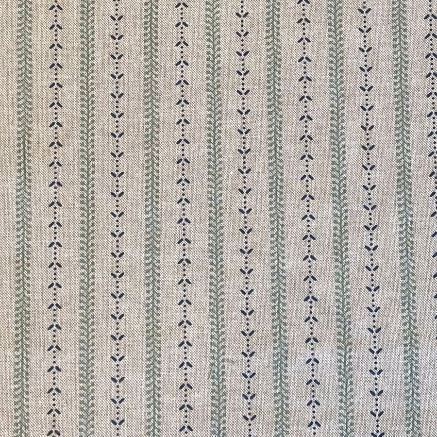 Maya Stripe Natural - Seagreen and Indigo - Image 2