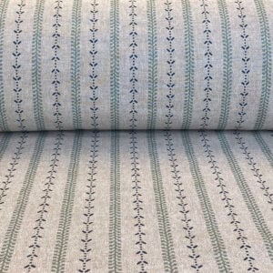 Maya Stripe Natural - Seagreen and Indigo - Image 3