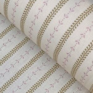 Maya Stripe Ivory - Soft Gold and Pink