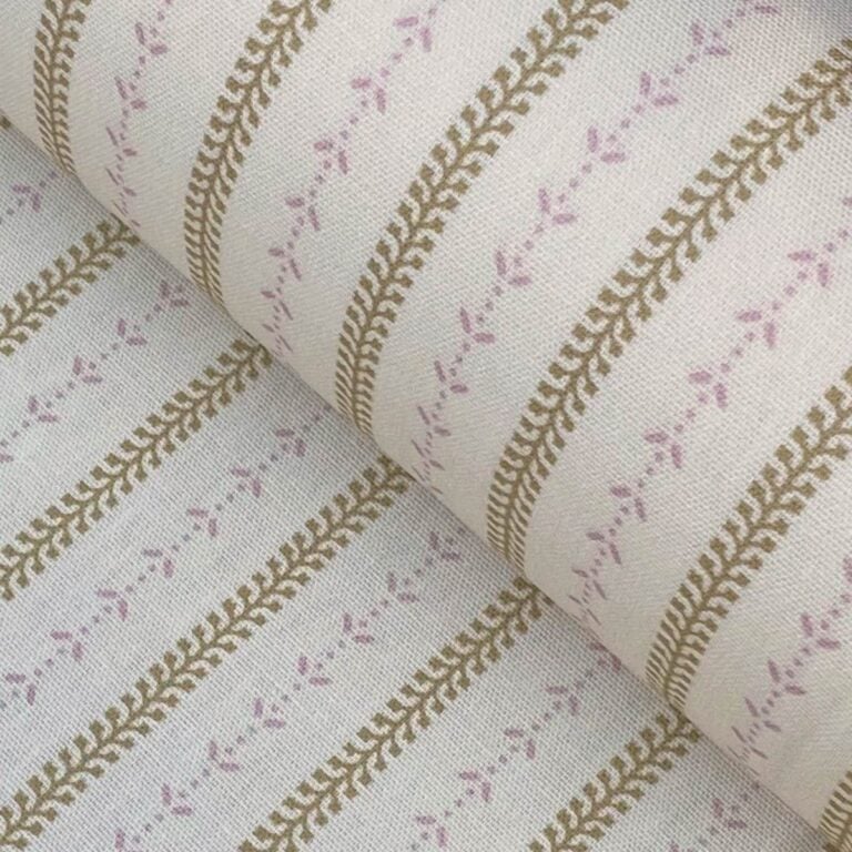 Maya Stripe Ivory - Soft Gold and Pink