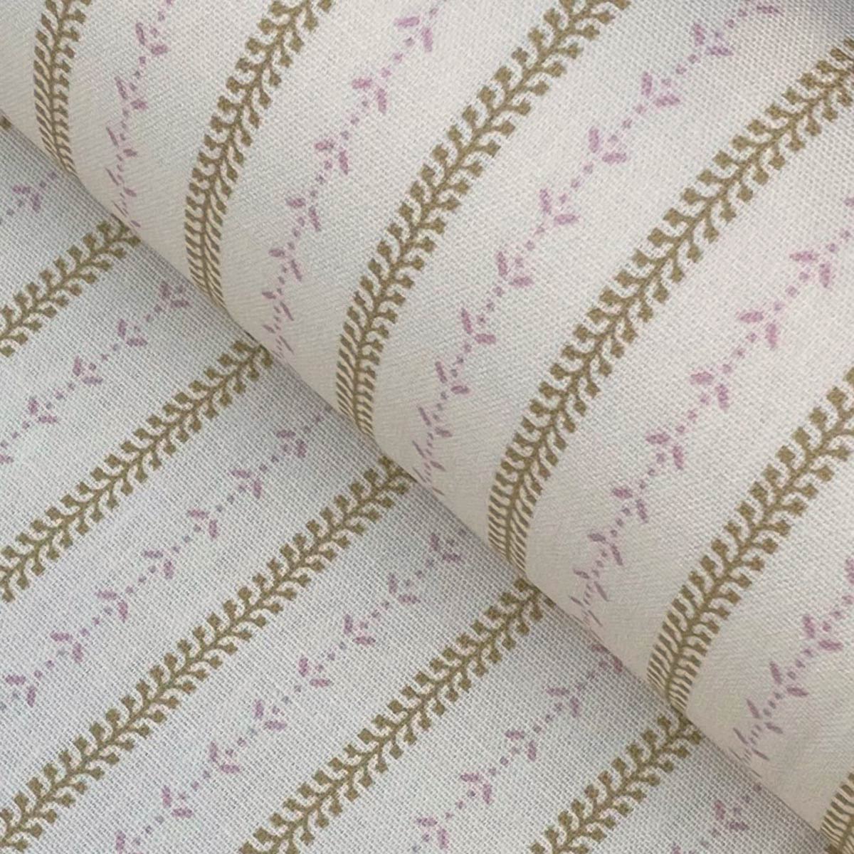 Maya Stripe Ivory - Soft Gold and Pink - Image 1