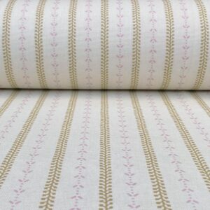 Maya Stripe Ivory - Soft Gold and Pink - Image 3