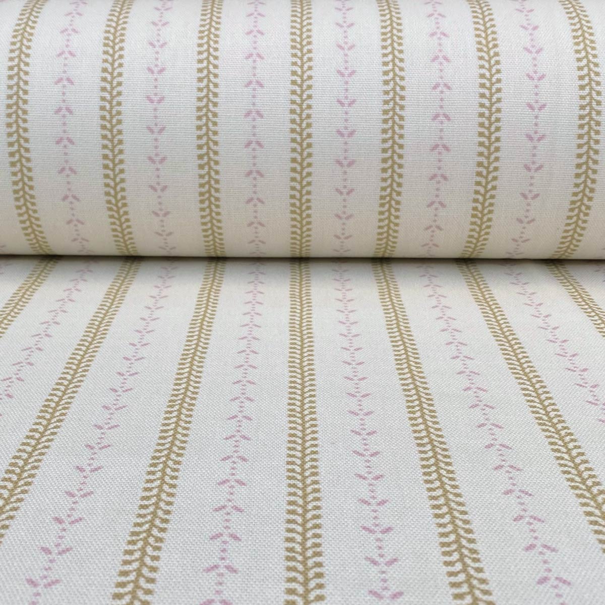 Maya Stripe Ivory - Soft Gold and Pink - Image 3