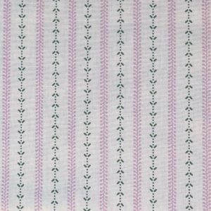 Maya Stripe Ivory - Pink and Leaf Green - Image 2