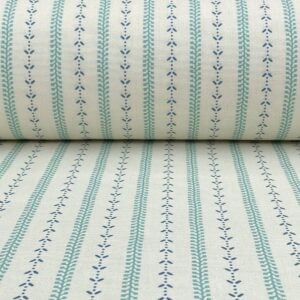 Maya Stripe Ivory - Seagreen and Indigo - Image 3