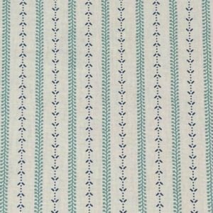 Maya Stripe Ivory - Seagreen and Indigo - Image 2
