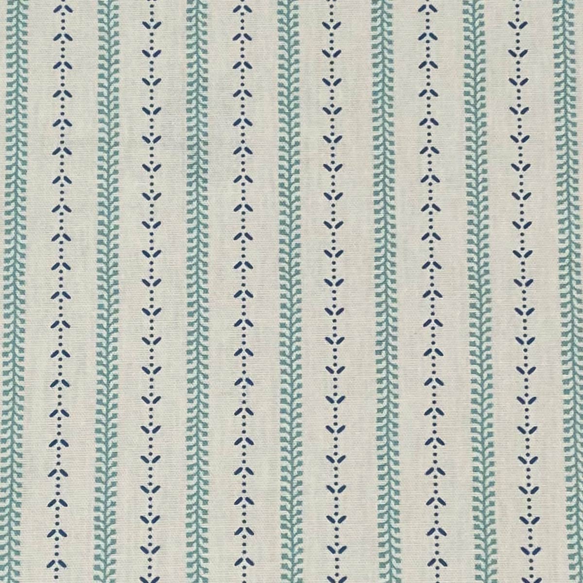 Maya Stripe Ivory - Seagreen and Indigo - Image 2
