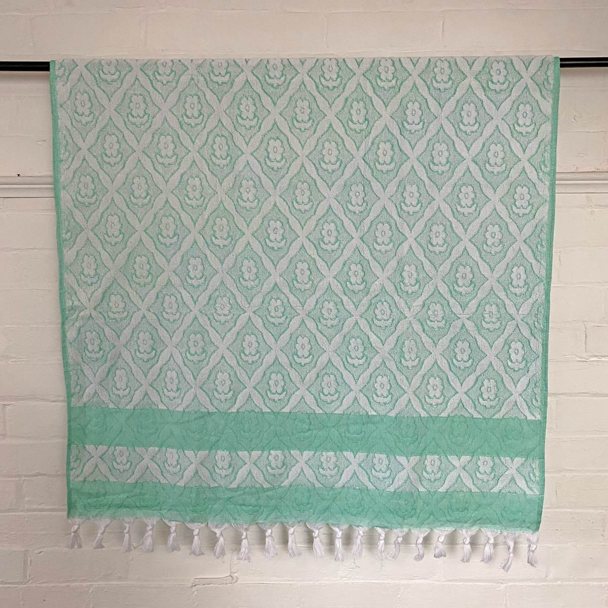 Turkish Cotton Bath Towel - Mint Green - Image 2