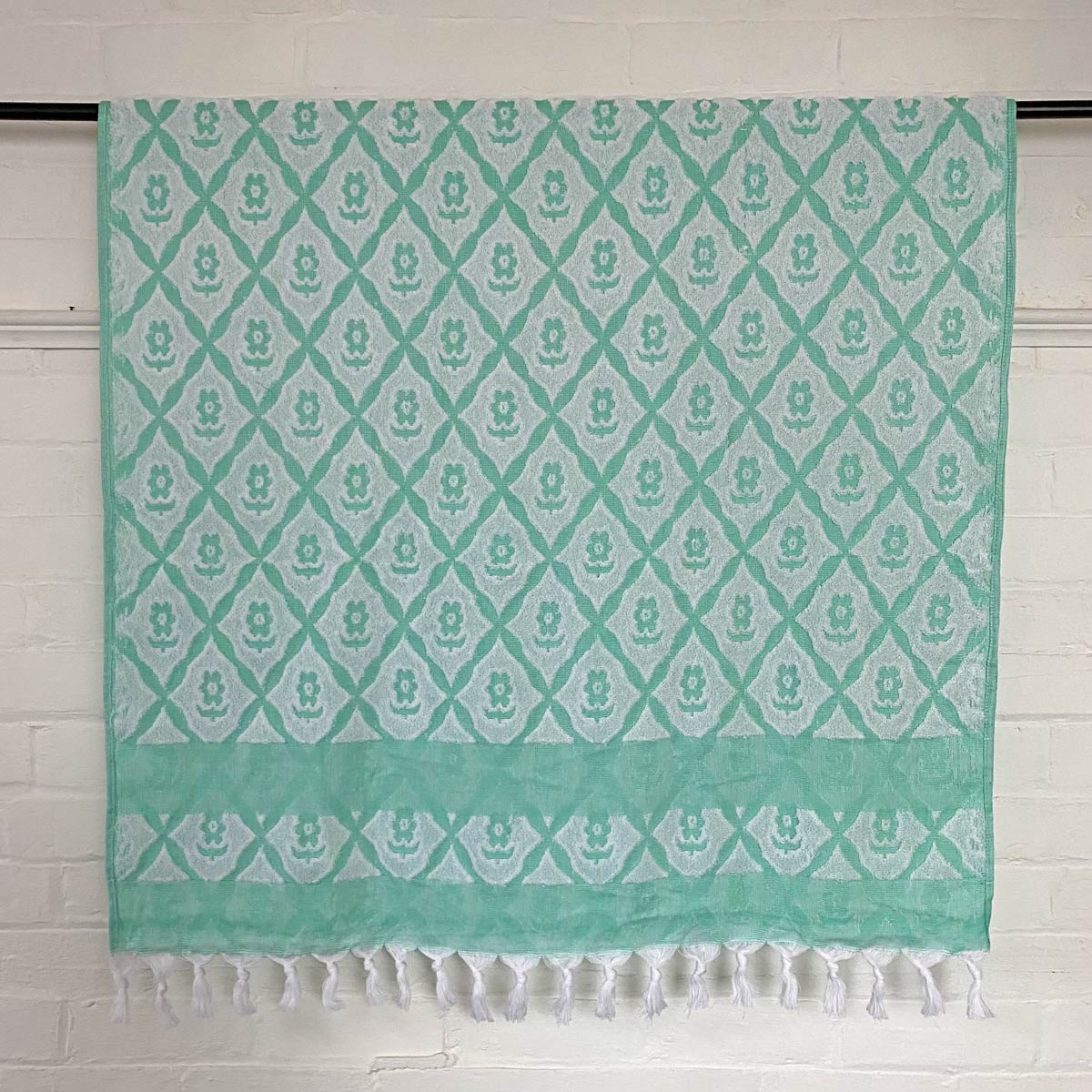 Turkish Cotton Bath Towel - Mint Green - Image 3