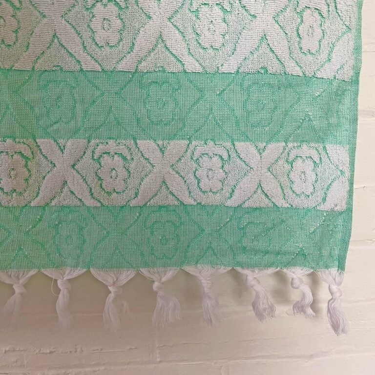 Turkish Cotton Bath Towel - Mint Green - Image 4