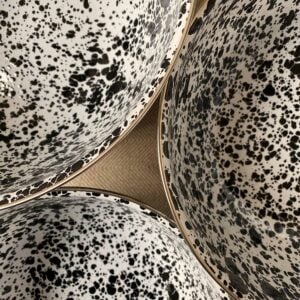Enamelware Mixing Bowls - Black and White - Image 3