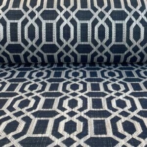 Upholstery Fabric Lattice - Navy - Image 5