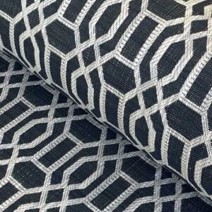Upholstery Fabric Lattice - Navy - Image 1