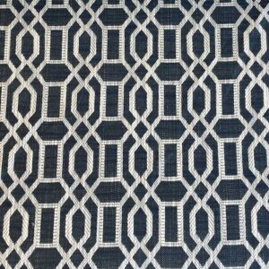 Upholstery Fabric Lattice - Navy - Image 3