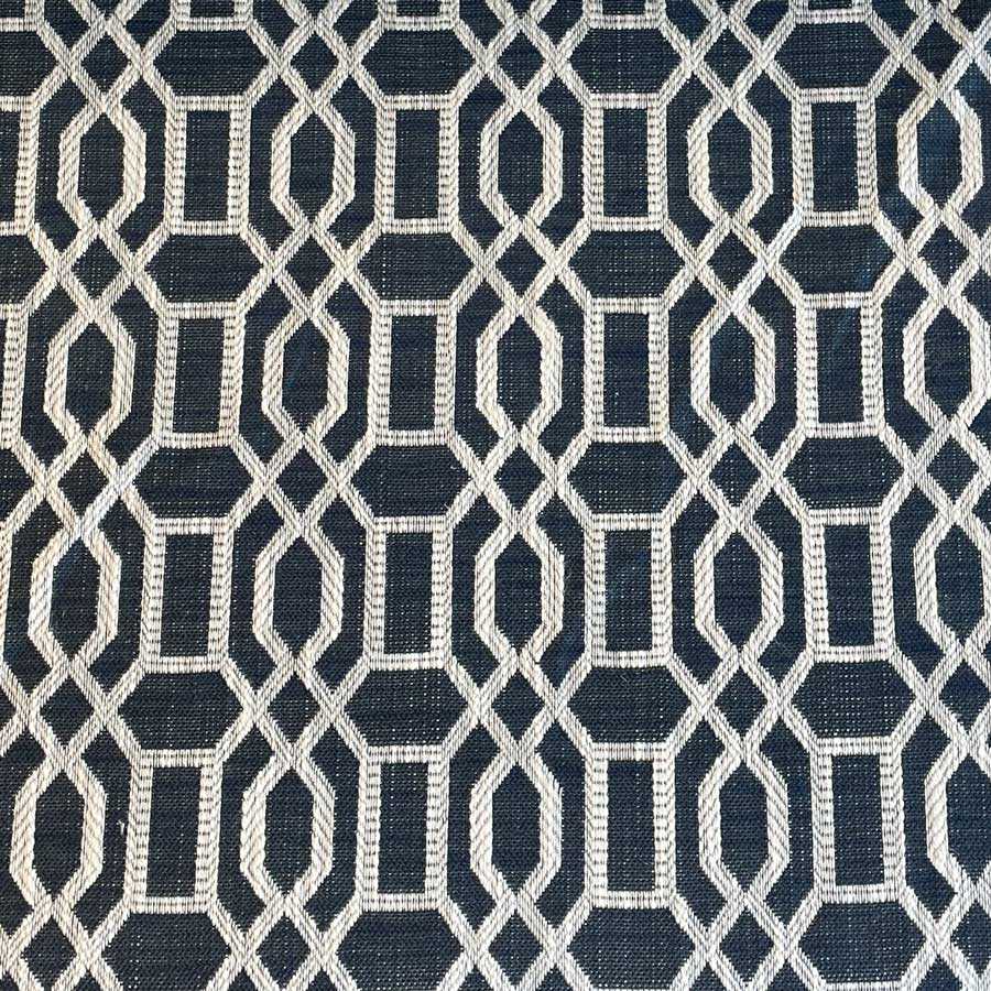 Upholstery Fabric Lattice - Navy - Image 3