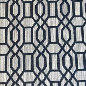 Upholstery Fabric Lattice - Navy - Image 4