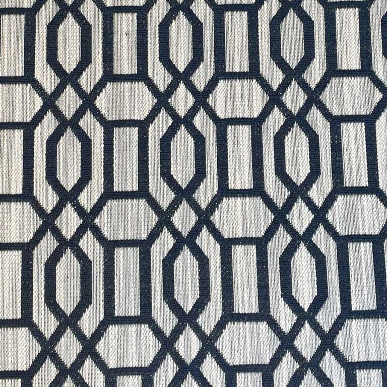 Upholstery Fabric Lattice - Navy - Image 4