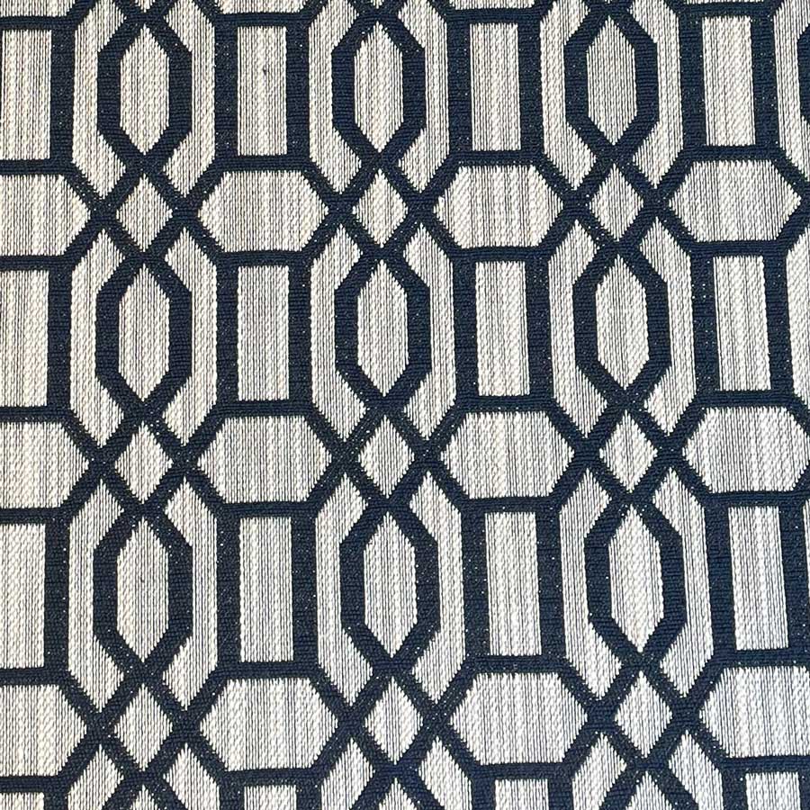 Upholstery Fabric Lattice - Navy - Image 4