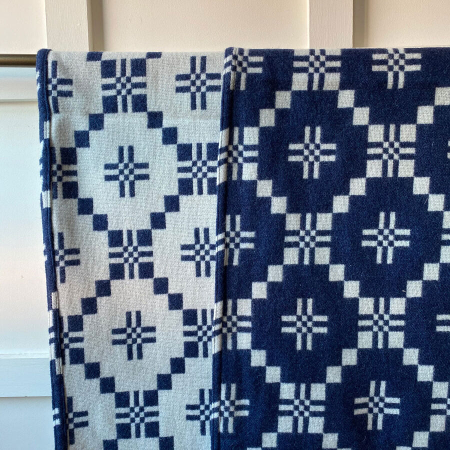 St David's Cross Welsh Single Blanket - Navy - Image 3