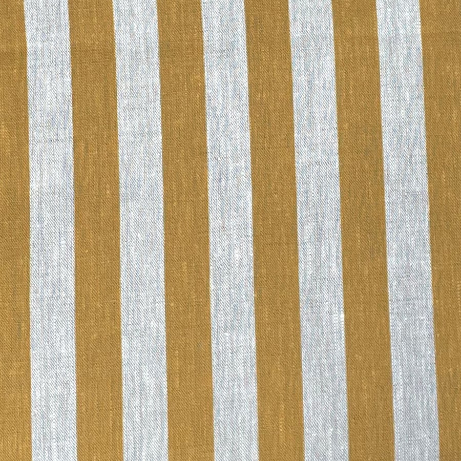 Beta Linen Stripe - Ochre - Image 2