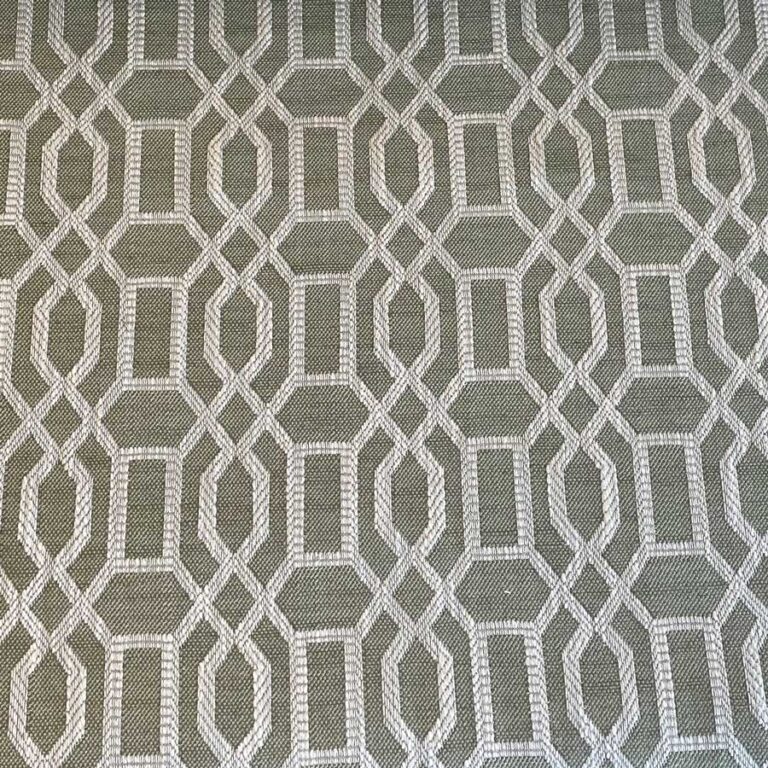 Upholstery Fabric Lattice - Olive Green - Image 3