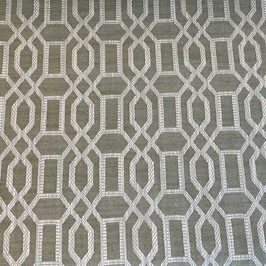 Upholstery Fabric Lattice - Olive Green - Image 3