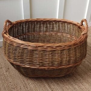 Large Oval Log Basket - Image 1