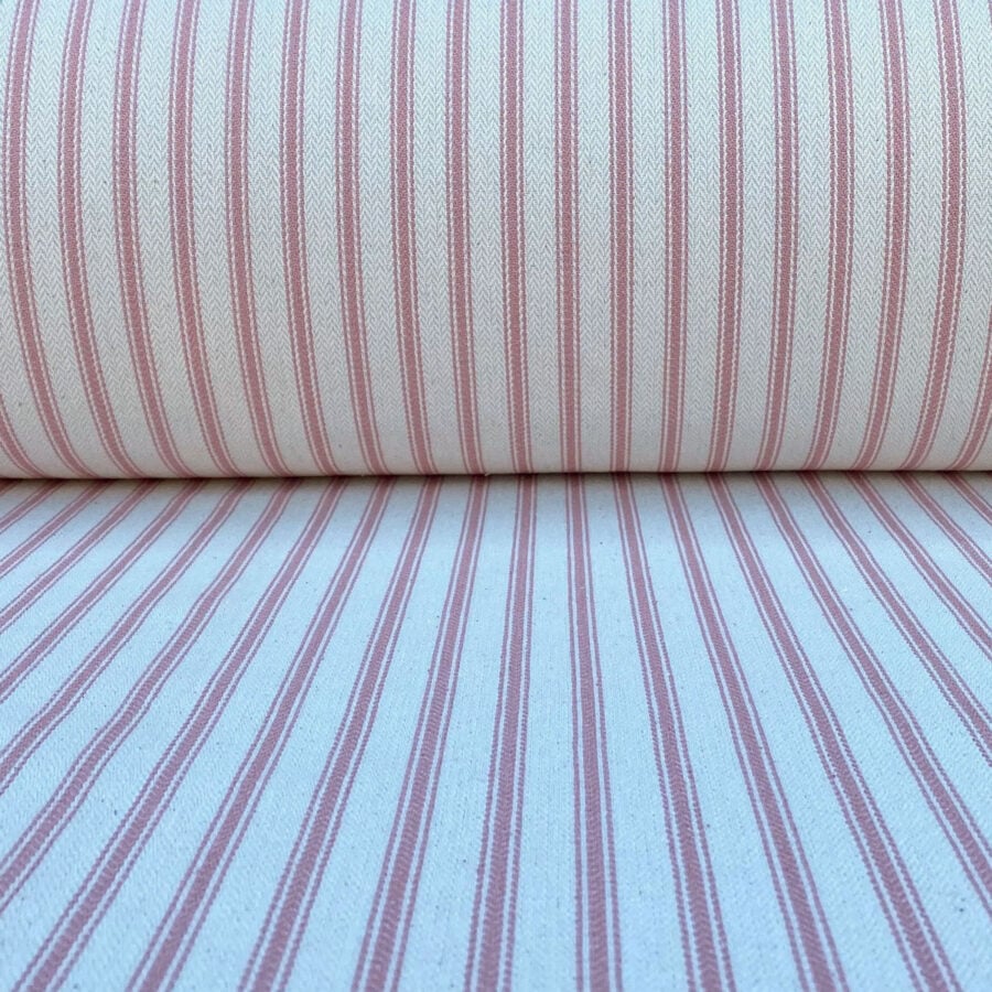 Hampton Ticking - Pink - Image 3
