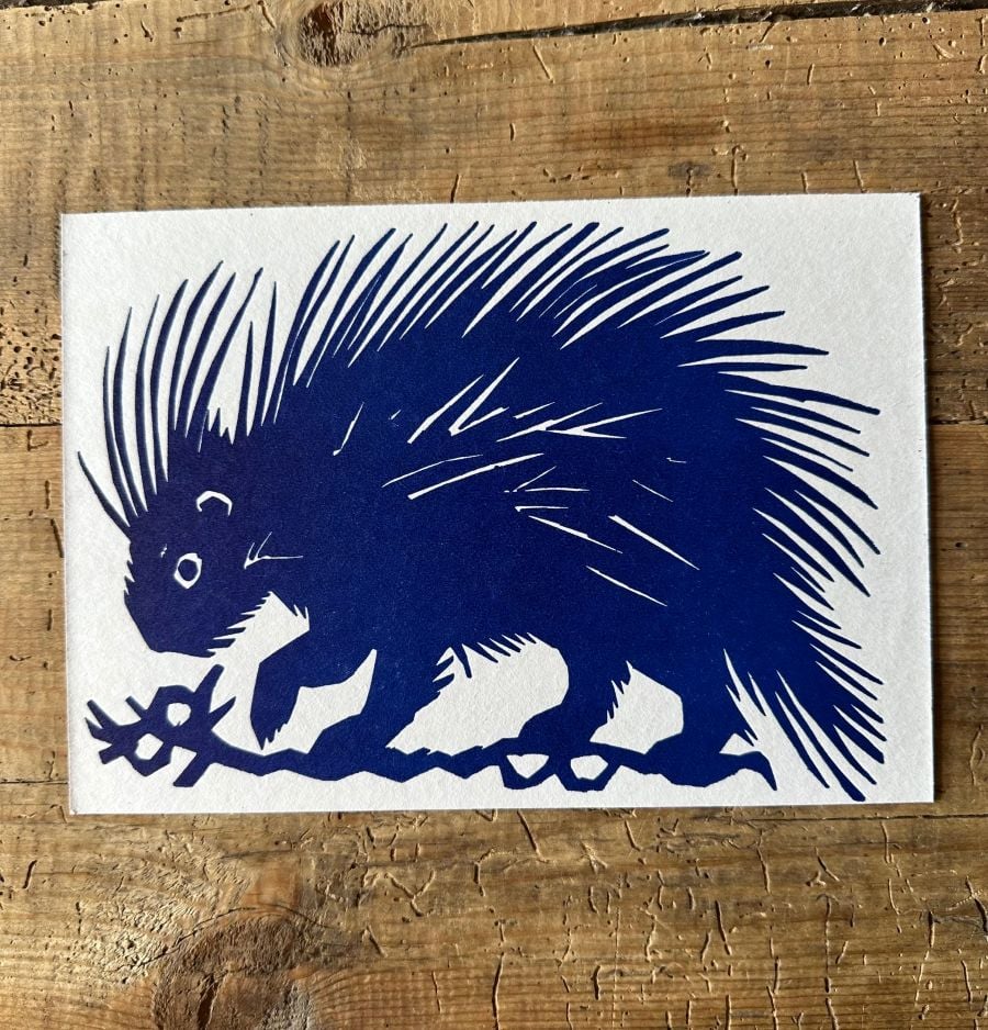 Mark Hearld Papercut Porcupine Print - Image 1