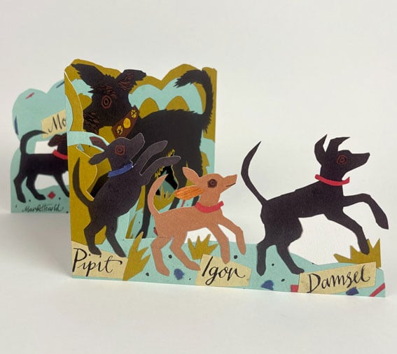 Mark Hearld Fold out Card - Puppy Parade - Image 4