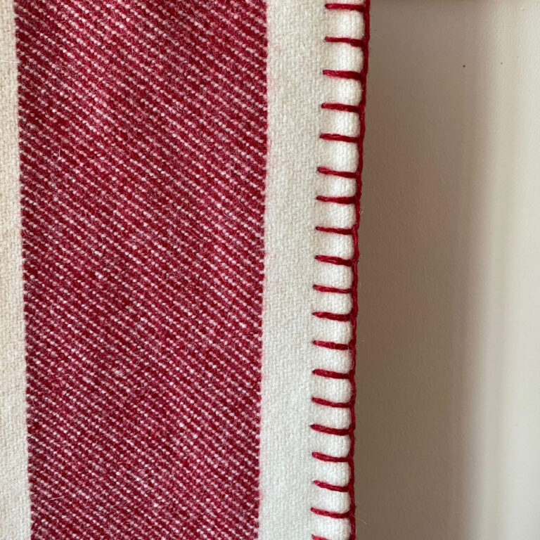 Broadstripe Welsh Single Blanket - Red - Image 3