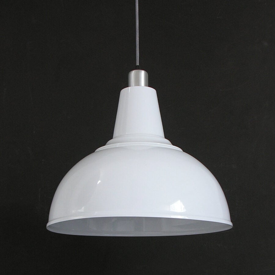 Pendant Light Refectory Milk White