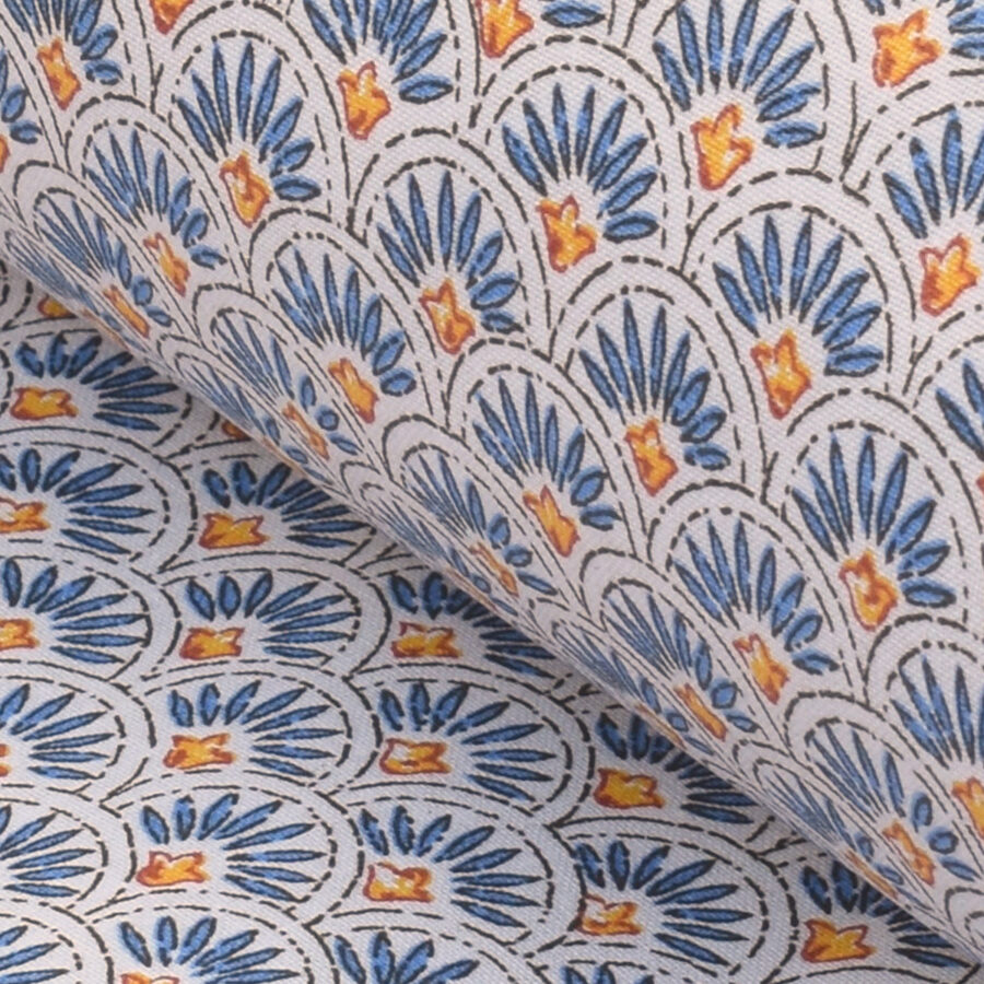 Oilcloth Scallop - Indigo